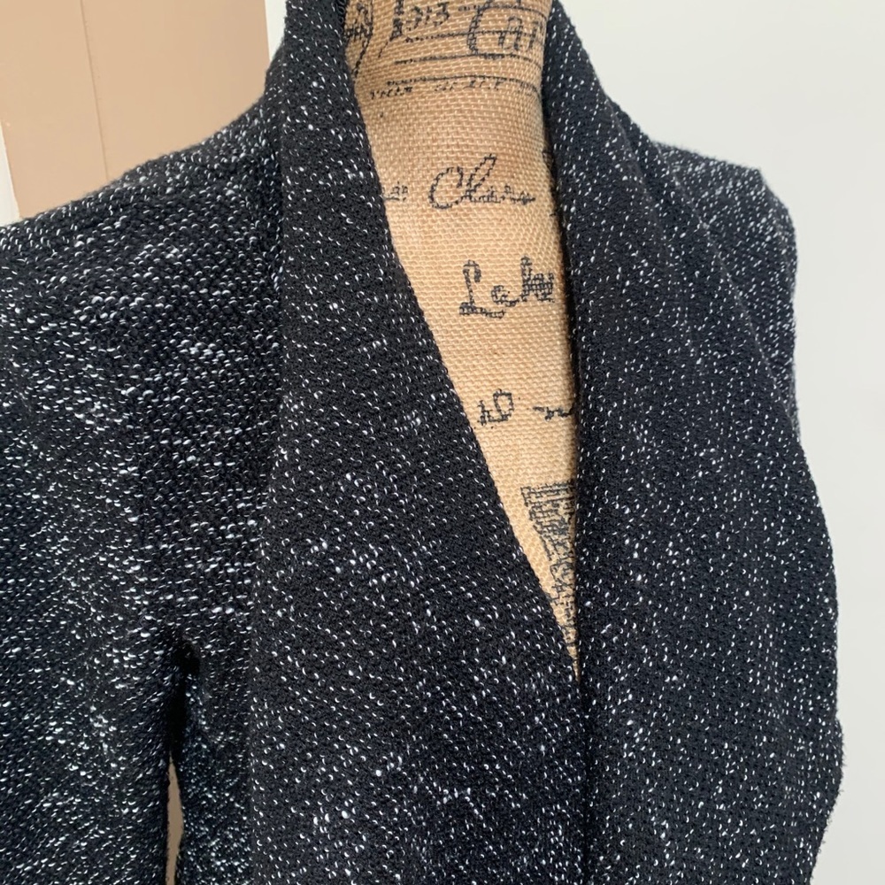 BNCI by BLANC NOIR Black White Sweater Cardigan M - Picture 3 of 9